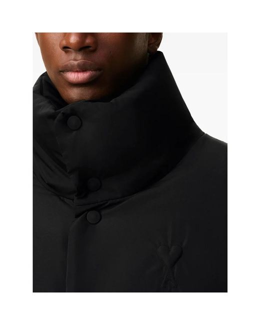 AMI Jassen ,Zwart ,Veste Taffetas Ami De Cœur in het Black voor heren