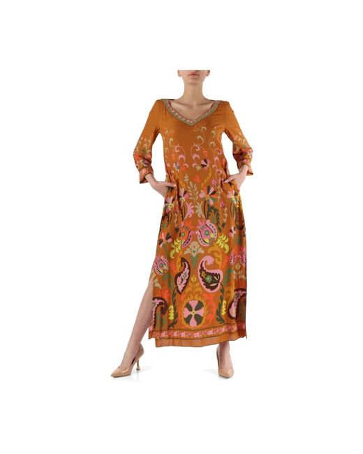 Dresses > day dresses > maxi dresses Maliparmi en coloris Orange
