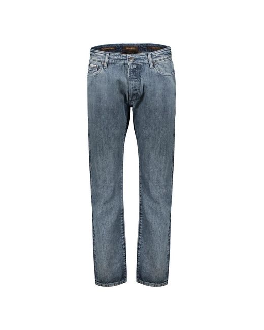 Moorer Blue Straight Fit Jeans for men