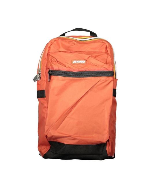 K-Way Roter polyamid-rucksack mit mehreren fächern in Orange für Herren