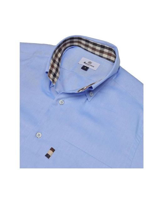 Aquascutum Blue Casual Shirts for men