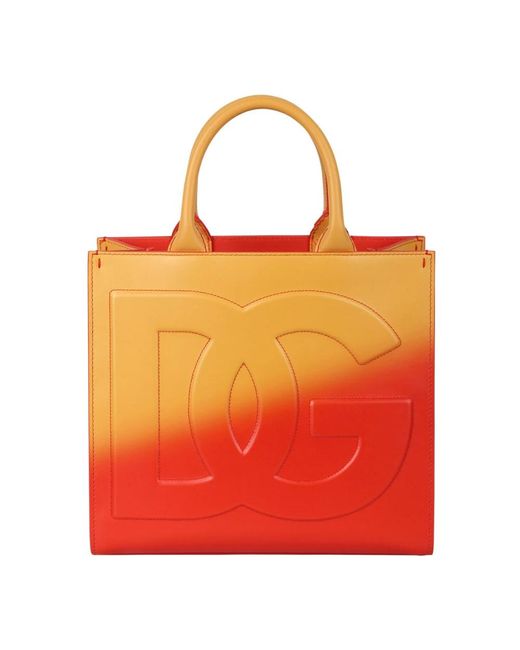 Dolce & Gabbana Orange Tote Bags