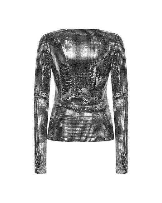MM6 by Maison Margiela Gray Long Sleeve T-Shirts