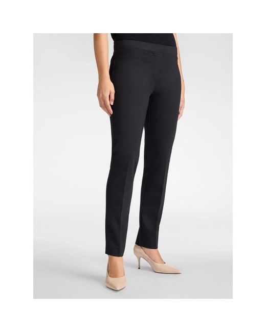 Elena Miro Milano Knit Stof Slim-Fit Broek in het Black