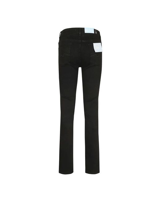 7 For All Mankind Black Slim-Fit Jeans