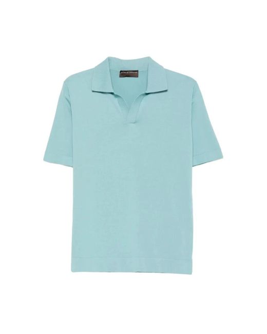 FILIPPO DE LAURENTIIS Blue Polo Shirts for men