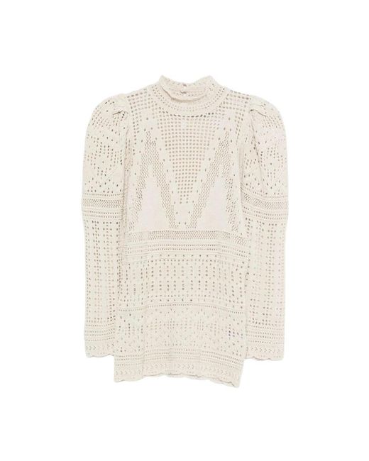 Isabel Marant White Round-Neck Knitwear