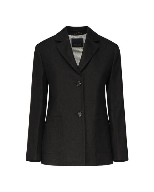 Max Mara Black Schwarze Arrigo Jacke