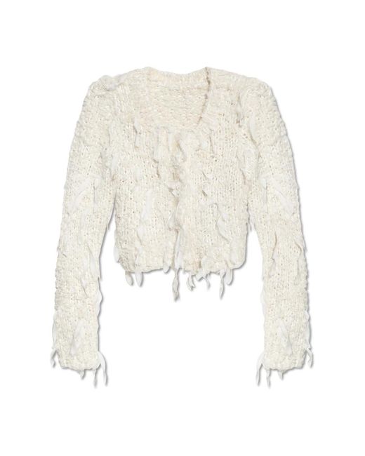 LoveShackFancy White Cardigan Carol