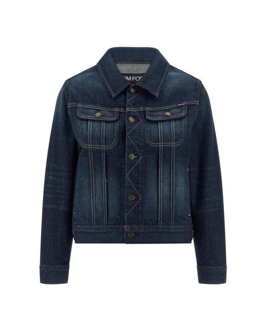 Tom Ford Blue Denim Jackets for men