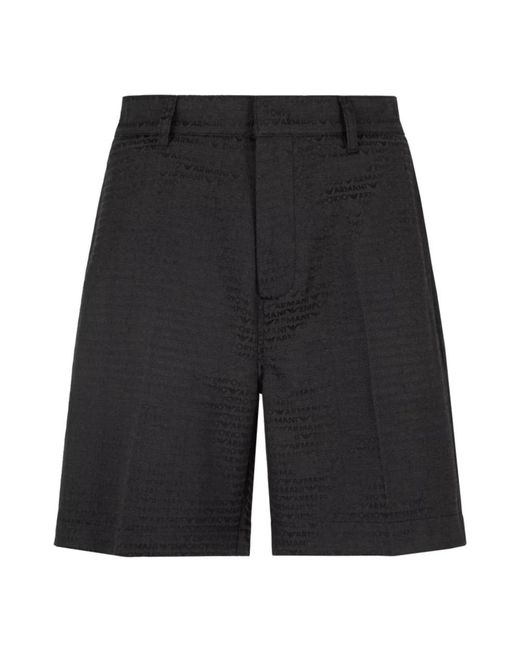 Emporio Armani Black Casual Shorts for men