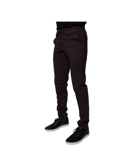 Bencivenga Black Straight Trousers for men