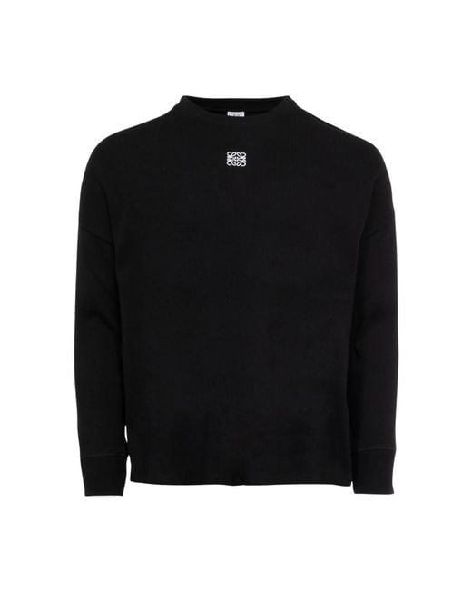 Loewe Black Round-Neck Knitwear for men