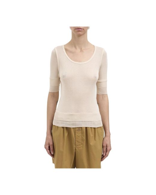 Lemaire Natural Long Sleeve T-Shirts