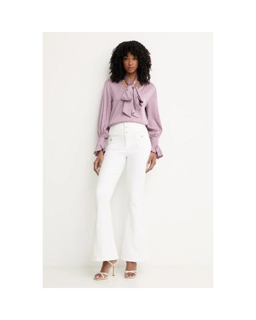 Flared Jeans Guess de color White