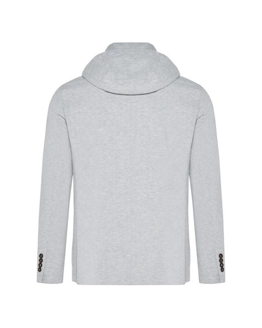 Eleventy Afneembare Capuchonjas Met Ritssluiting in het Gray voor heren
