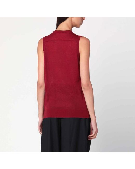 6397 Sleeveless Tops in het Red