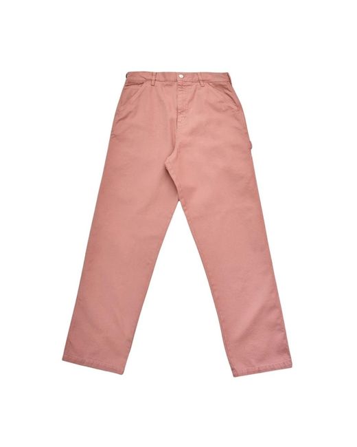 Iuter Red Straight Trousers for men