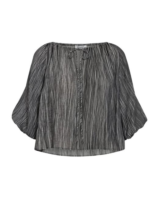 co'couture Gray Softcc dye puff blouse anthrazit