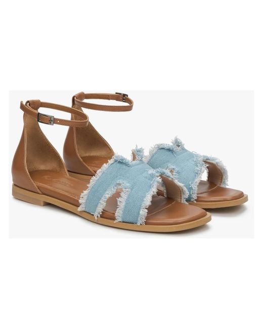 ESTRO Blue Flat Sandals
