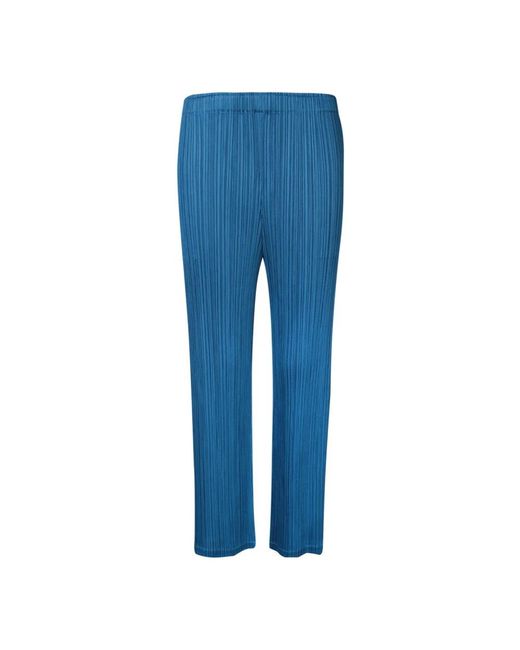 Issey Miyake Blue Slim-Fit Trousers