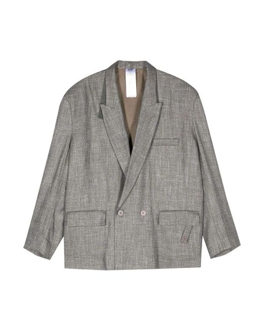 Magliano Strukturierte graue wollmischjacke in Gray für Herren