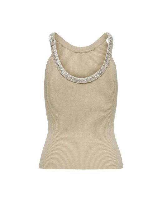 ONLY Natural Glitzernde rippentanktop