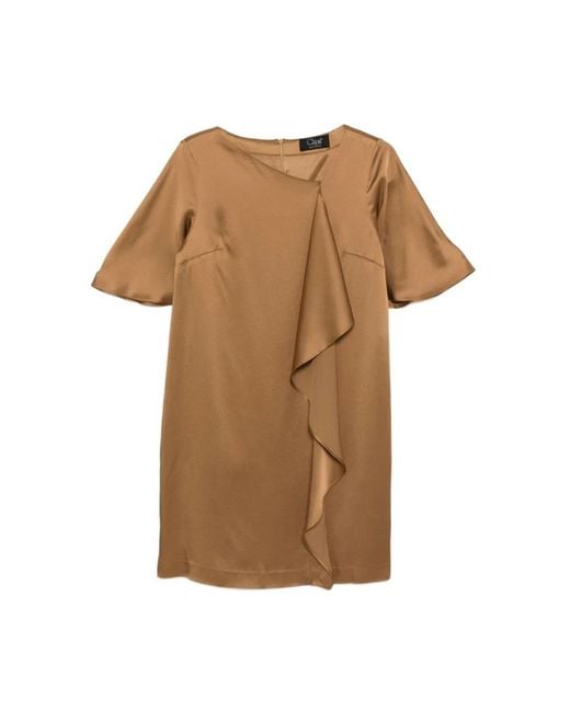 Clips Brown Short Dresses
