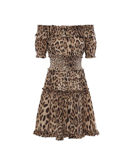 Dolce & Gabbana Brown Short Dresses