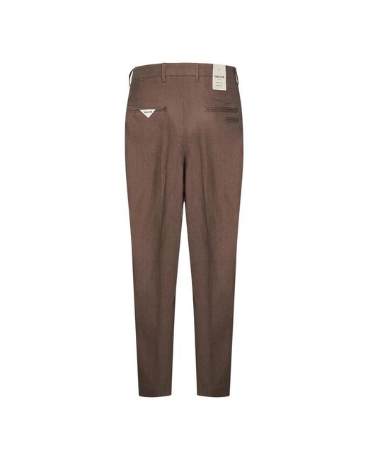 GOLDEN CRAFT Brown Slim-Fit Trousers for men