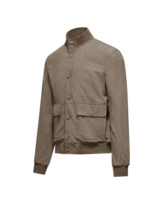 Bomboogie Walt Suede Bomberjack in het Gray voor heren