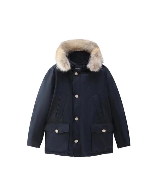 Woolrich Blue Winter Jackets for men