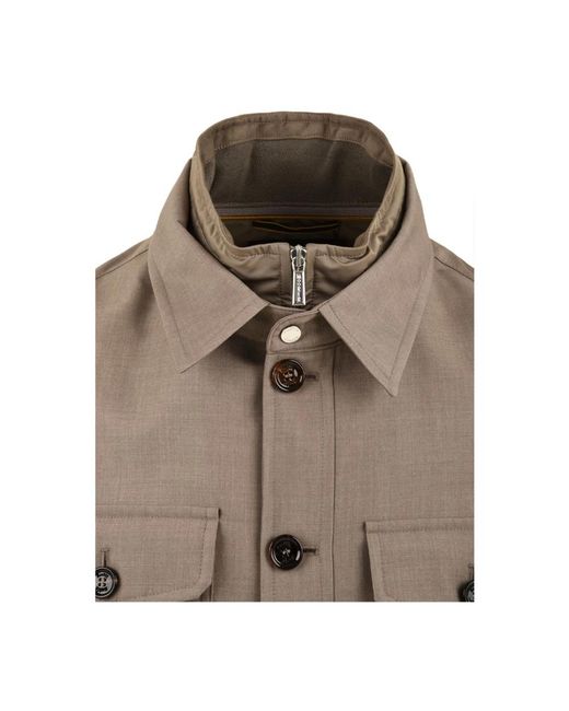 Moorer Brown Light Jackets for men