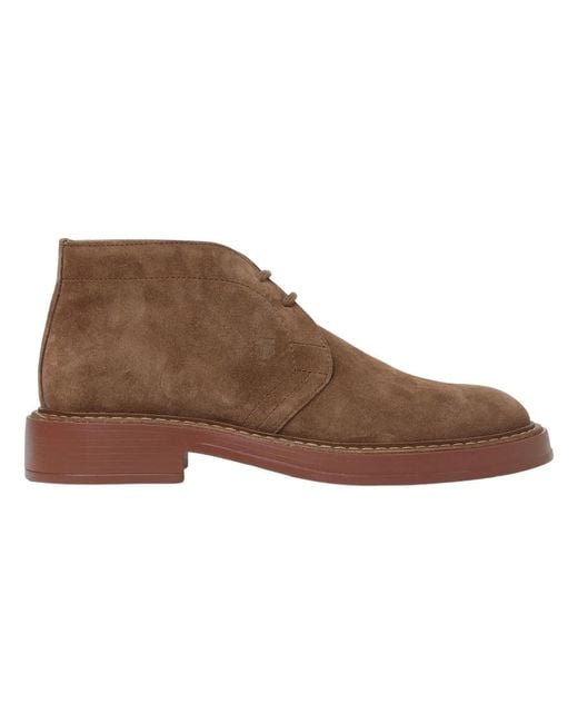 Tod's Brown Lace-Up Boots for men