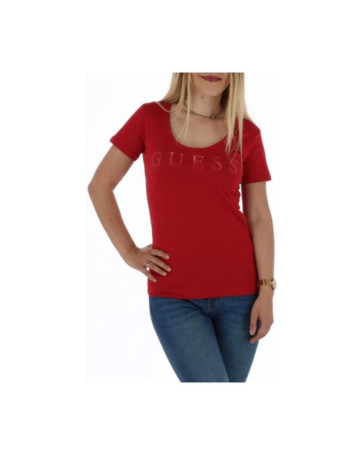 Guess T-Shirts in het Red