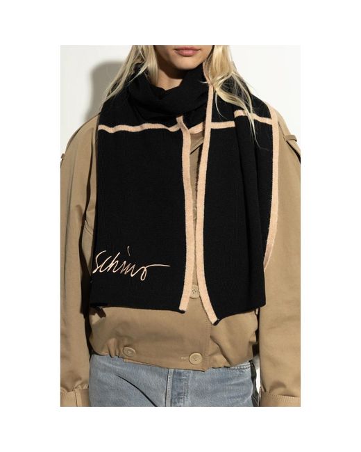Moschino Black Winter Scarves