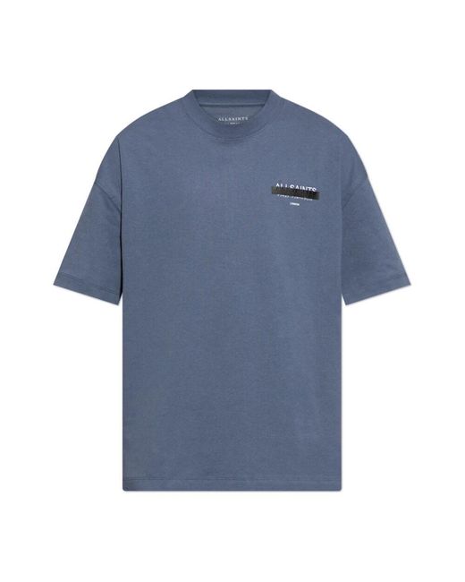 AllSaints T-Shirt Redact in Blue für Herren