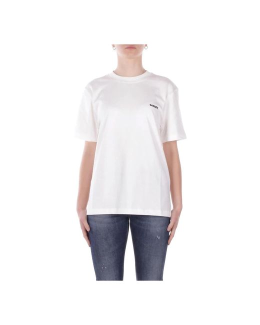 Barrow Logo T-Shirt Voor- En Achterkant in het White