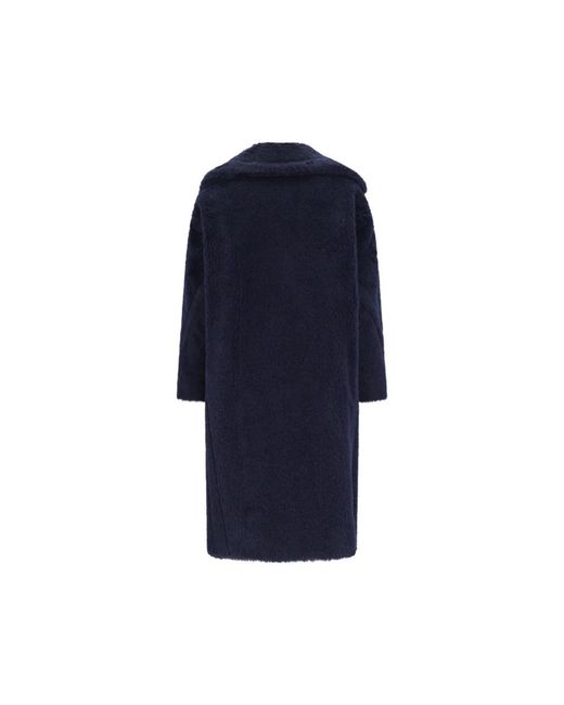Max Mara Blue Double-Breasted Coats