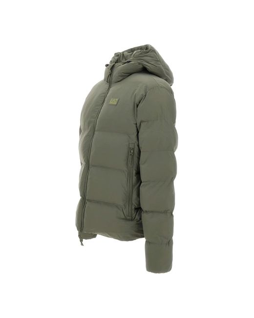 EA7 Green Winter Jackets for men