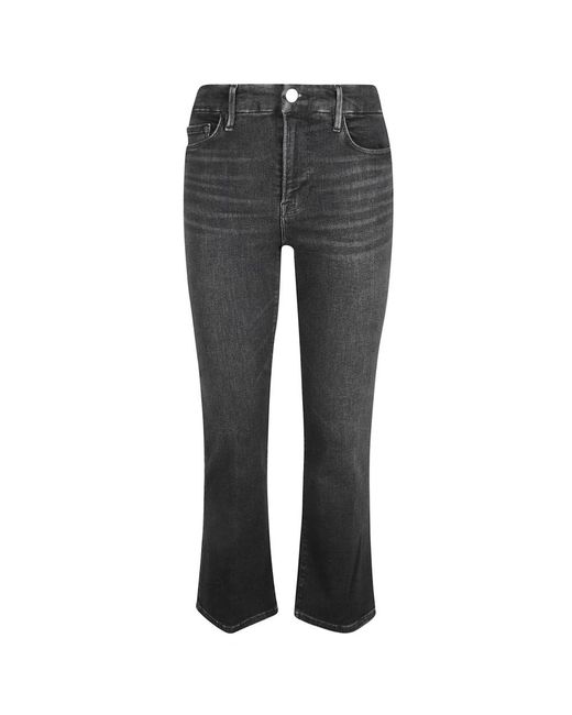 FRAME Gray Boot-Cut Jeans