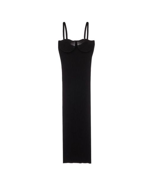 Helmut Lang Black Midi Dresses
