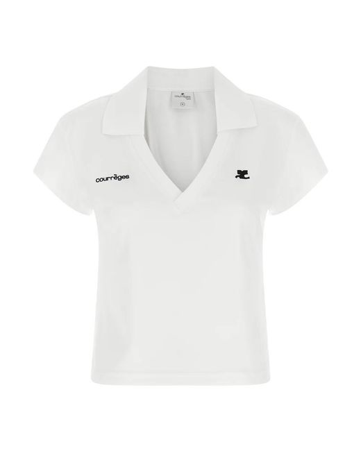 Courreges White Polo Shirts