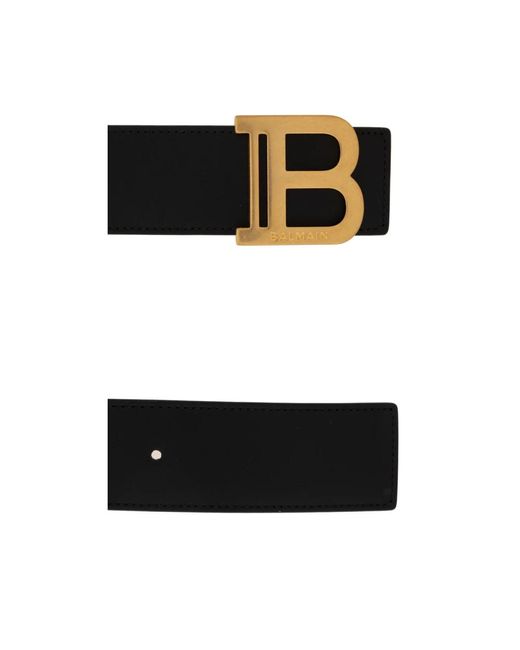 Balmain Black Gürtel mit logo