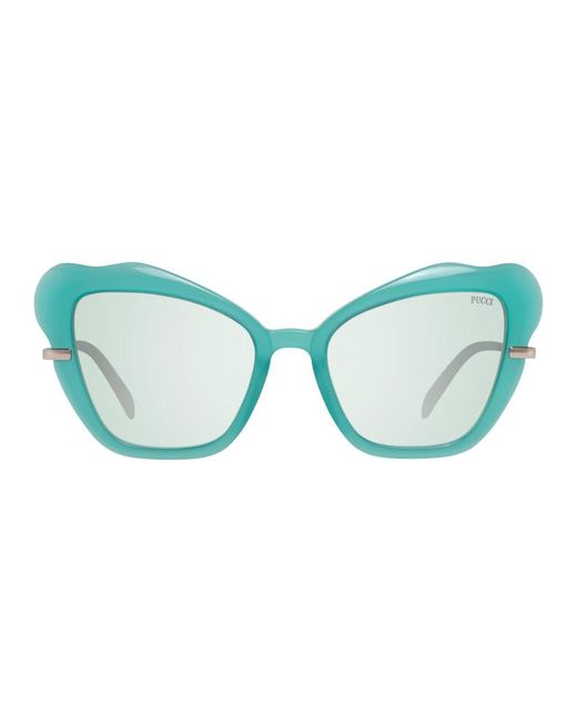 Occhiali da sole turchese a farfalla di Emilio Pucci in Blue