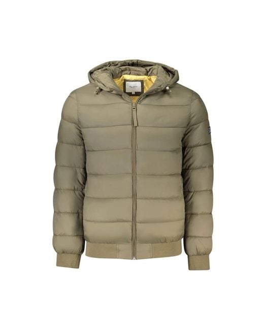 Pepe Jeans Braune Kapuzenjacke Mit Taschen & Logo in Green für Herren