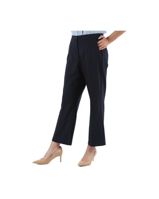 Trousers > cropped trousers Elena Miro en coloris Blue