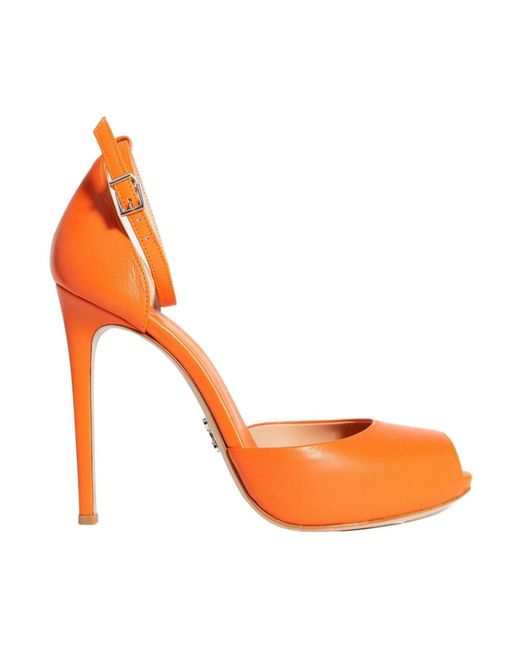 Sergio Levantesi Orange High Heel Sandals