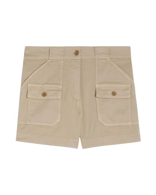 Aspesi Cargo Bermuda Shorts in het Natural
