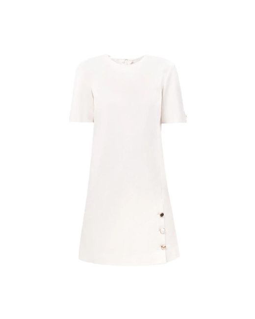 Twinset White Viskosekleid mit elegantem stil